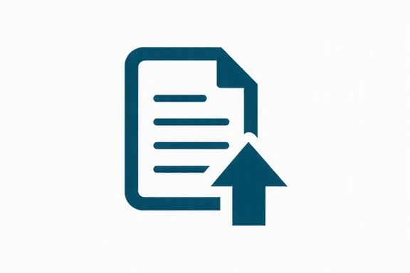 Icono de un documento con una flecha de actualización