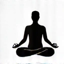 Icono de una persona meditando o en equilibrio, para Bienestar